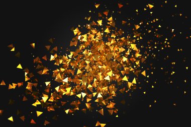 Siyah arka plan üzerine soyut 3d render