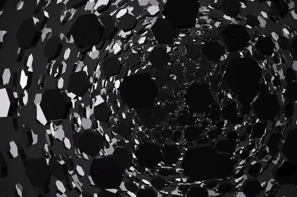 Abstrakta 3d-rendering på svart bakgrund — Stockfoto