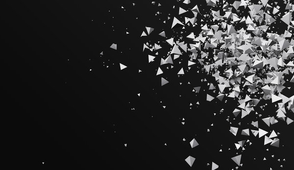 Абстрактная трехмерная рендеринг на черном фоне
