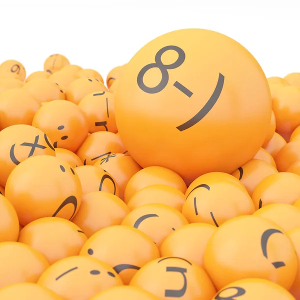 Rendering Hintergrund Von Emoticons — Stockfoto