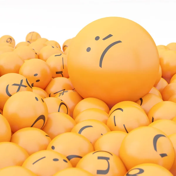 Renderizado Fondo Emoticonos — Foto de Stock