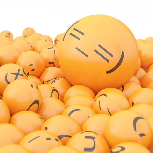 Renderizado Fondo Emoticonos — Foto de Stock