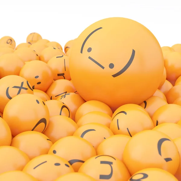 Fundo Renderização Emoticons — Fotografia de Stock