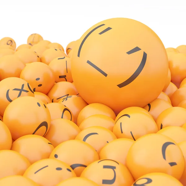 Fundo Renderização Emoticons — Fotografia de Stock