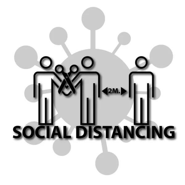 Distanza Sociale Voi Famiglia — Foto Stock