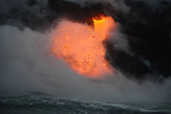 하와이에서 용암 — 스톡 사진