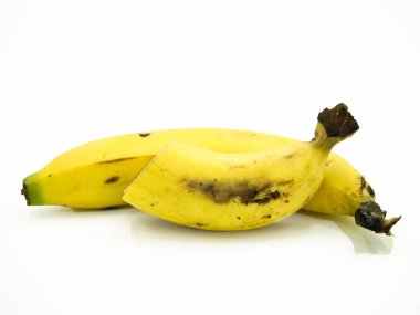 muz izole beyaz zemin üzerine