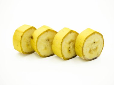 muz izole beyaz zemin üzerine