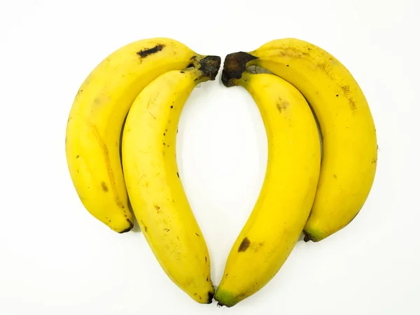 Banan på isolerade vit bakgrund — Stockfoto