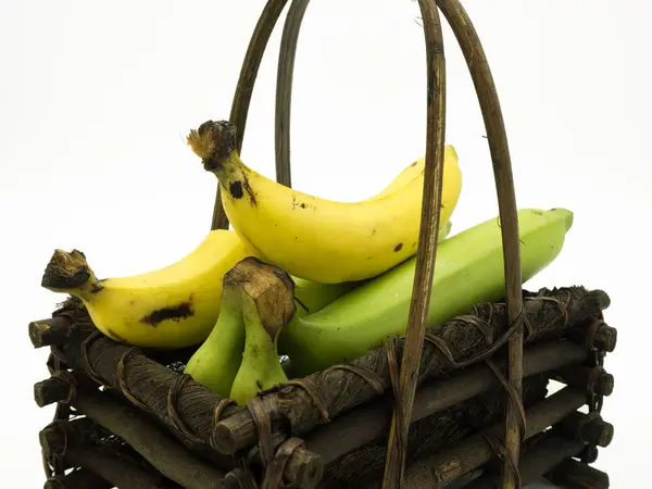 Banane sur fond blanc isolé — Photo