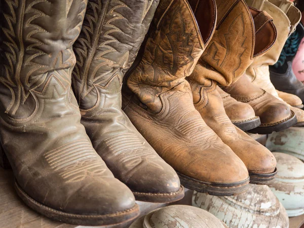 Cowboy boot on the shelf — Stock Photo, Image