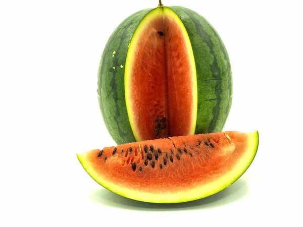 Watermelon on isolated white background — Stock Photo, Image