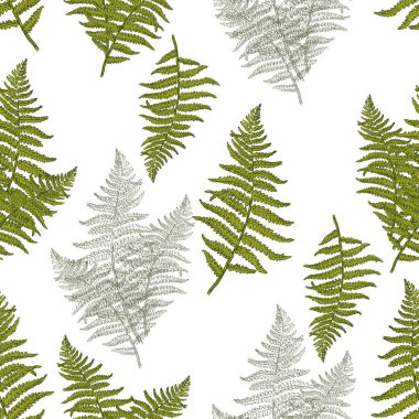 Çiçek el çekilmiş bahar seamless modeli yaprakları ile.