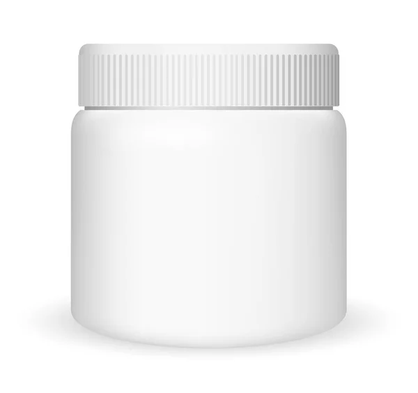 Bílá zdravotní kontejner na bílém pozadí — Stockový vektor