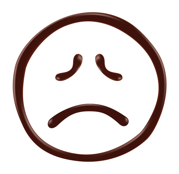 Csokoládé mosolygó arc fehér háttér — Stock Vector