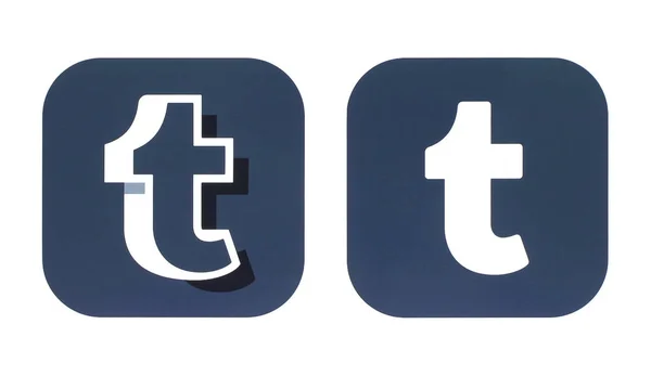 Koleksi dari logo Tumblr baru — Stok Foto