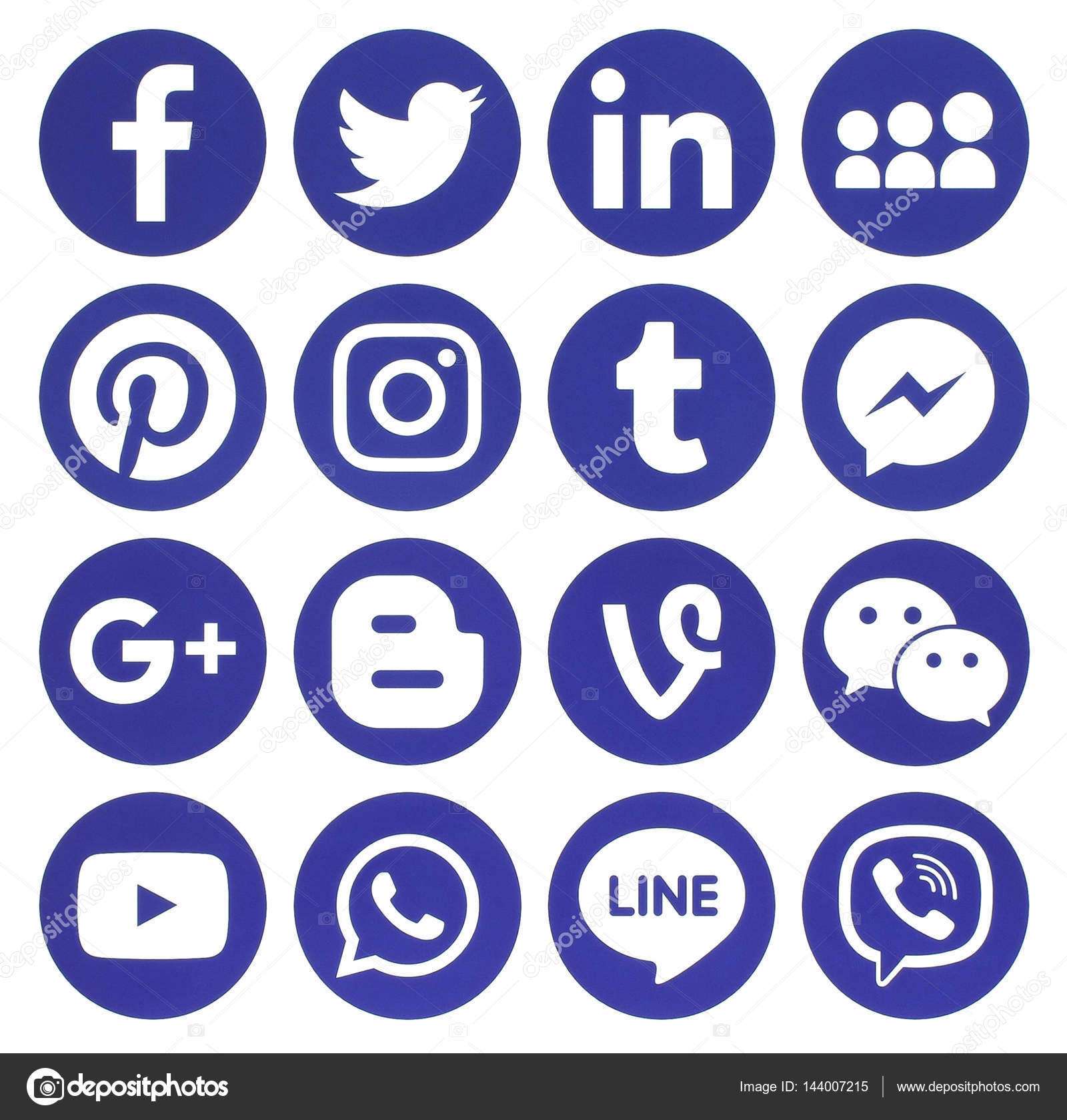 collection of popular blue