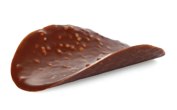 Choklad med nötter på vit bakgrund — Stockfoto