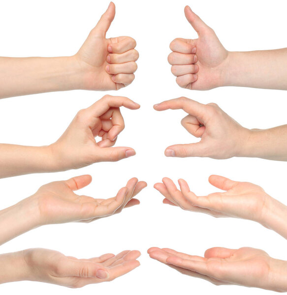 Collage of woman hands 