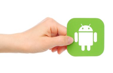 Ellerini tutar Google Android simgesi