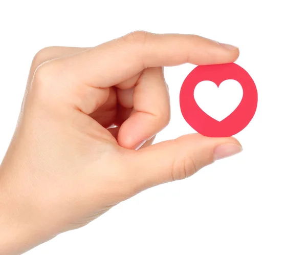 Facebook aşk empatik Emoji reaksiyon el tutar — Stok fotoğraf