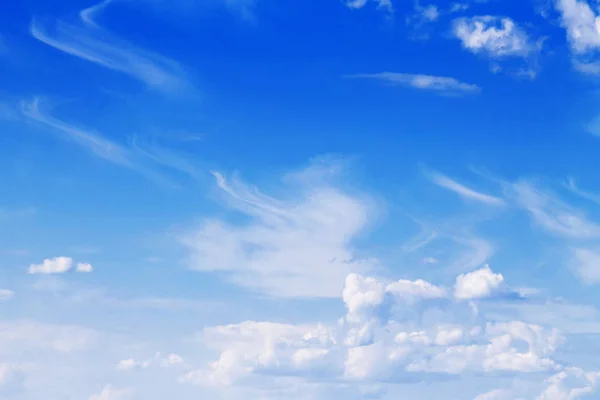 Blue Sky White Clouds Close — Stock Photo, Image