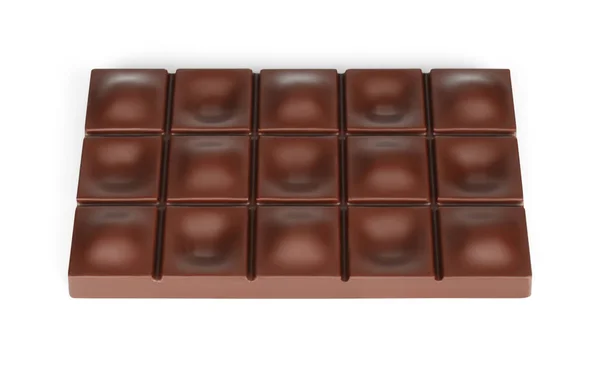 Morceaux de chocolat noir isolés sur fond blanc — Photo