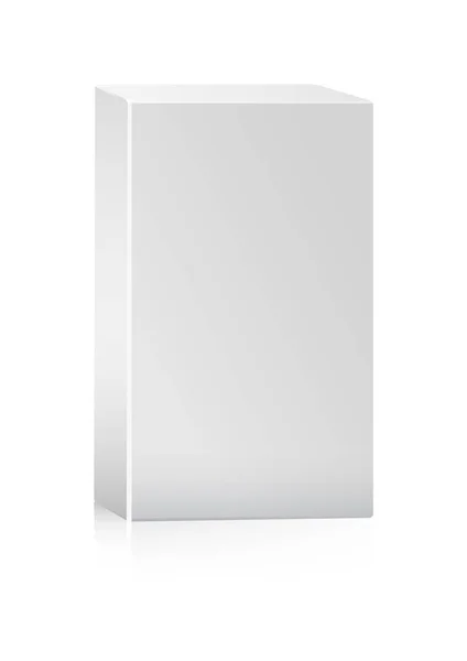 Weiße Papierverpackung für Milch, Saft und andere, auf weißem Hintergrund — Stockvektor