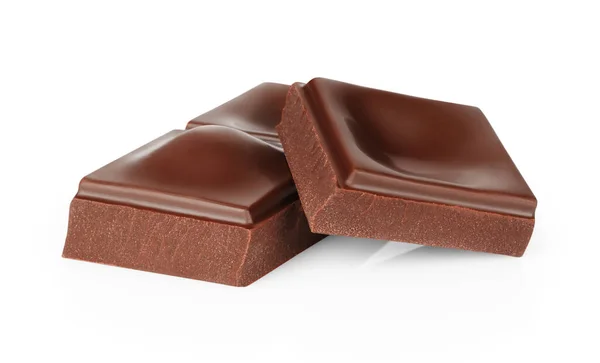 Barre Chocolat Lait Isolée Sur Fond Blanc Gros Plan — Photo