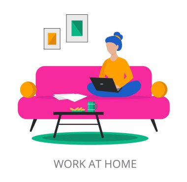 Ev konsepti, modern düz tasarım vektör çizimi, grafik ve web tasarımı için çalış