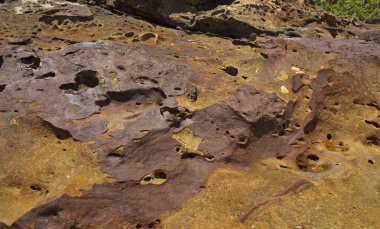 doku ve deniz kıyısında bir taş renk