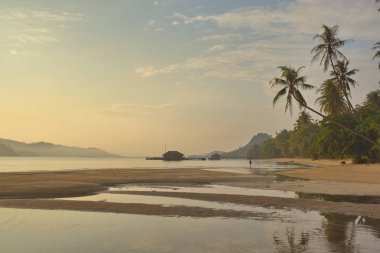 akşam tropikal plaj