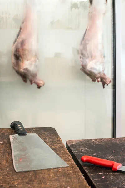 Carne de cordero en tienda — Foto de Stock