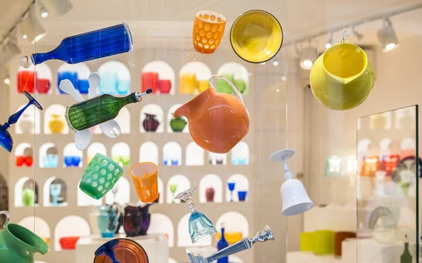 Copos de vidro coloridos — Fotografia de Stock