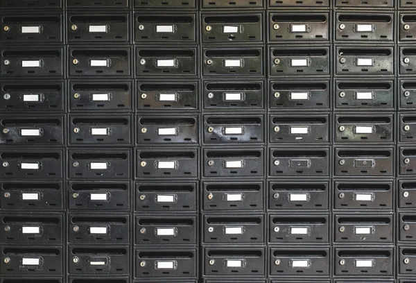 Black color mailboxes — Stock Photo, Image