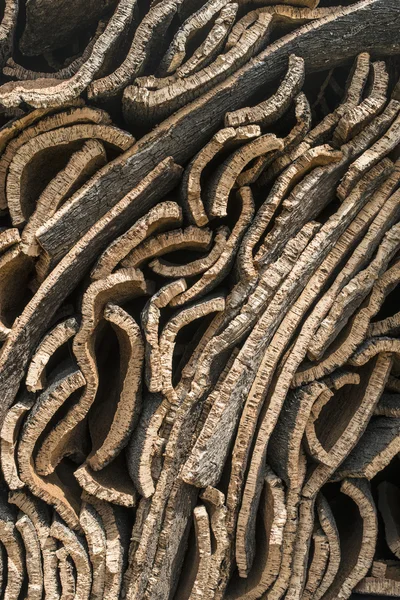 Piles of bark from cork — Stock Photo, Image