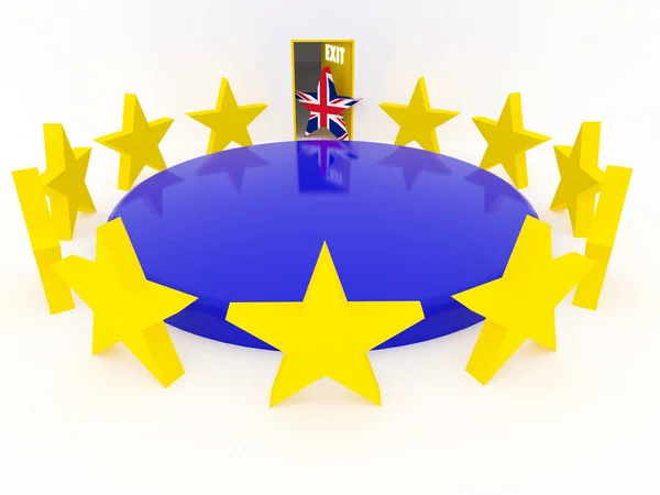 Brexit - Royaume-Uni s'écarte de l'Union européenne - métaphore — Photo