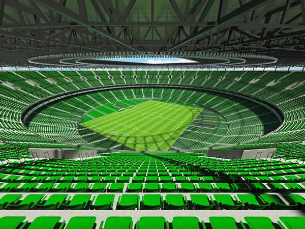 3D візуалізація футбольного стадіону з зеленими місцями — стокове фото