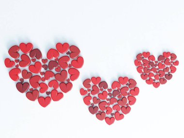 Güzel romantik Sevgililer günü tebrik hediye kartı