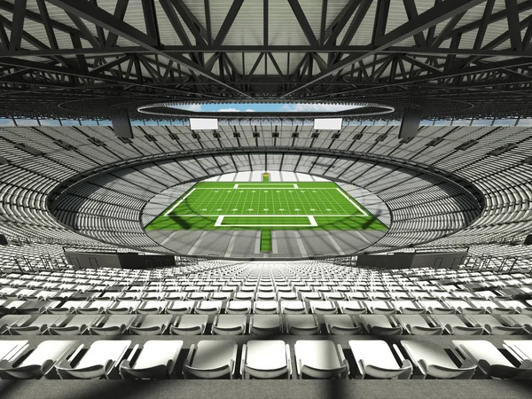 Beautiful modern american football stadium with white seats for hundred thousand fans — Stock Photo, Image