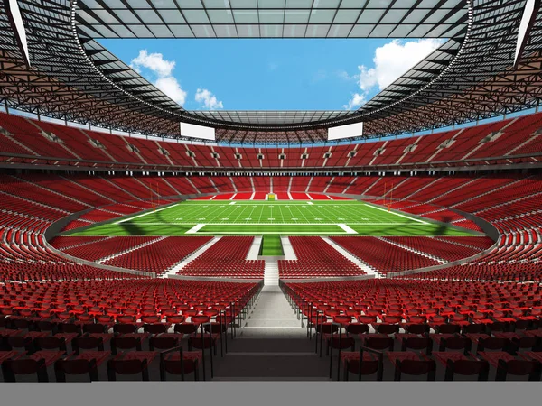 Güzel modern Amerikan Futbol Stadyumu ile yüz bin hayranları için kırmızı koltuk