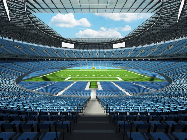 Güzel modern Amerikan Futbol Stadyumu ile yüz bin hayranları için gökyüzü mavi koltuk