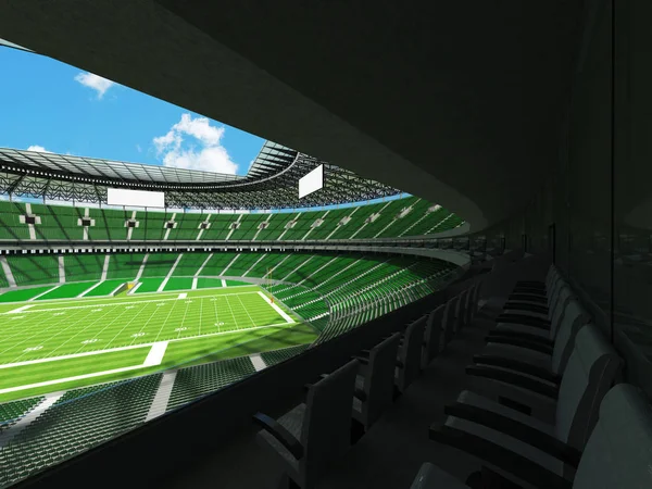 Güzel modern Amerikan Futbol Stadyumu ile yüz bin hayranları için yeşil koltuklar