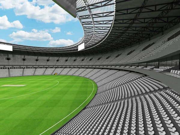 Smukke moderne runde cricket stadion med hvide sæder og VIP kasser til halvtreds tusinde fans - Stock-foto