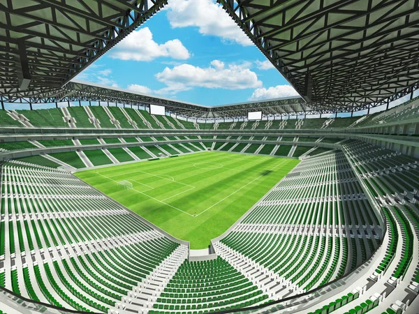 Güzel modern futbol - Futbol Stadyumu ile yeşil sandalye ve VIP kutuları elli bin hayranları için
