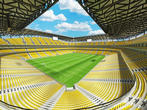 Güzel modern futbol - Futbol Stadyumu ile sarı sandalye ve VIP kutuları elli bin hayranları için