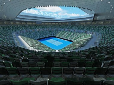 Güzel modern Tenis sabit Kortu grand slam lookalike stadyum koltukları projektörler ve VIP kutuları on beş bin hayranları için
