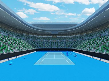 Güzel modern Tenis sabit Kortu grand slam lookalike stadyum koltukları projektörler ve VIP kutuları on beş bin hayranları için