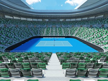 Güzel modern Tenis sabit Kortu grand slam lookalike stadyum koltukları projektörler ve VIP kutuları on beş bin hayranları için