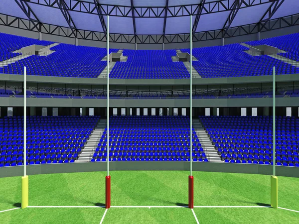 Güzel modern yuvarlak Avustralya Kuralları Futbol Stadyumu ile mavi sandalye ve VIP kutuları elli bin hayranları için